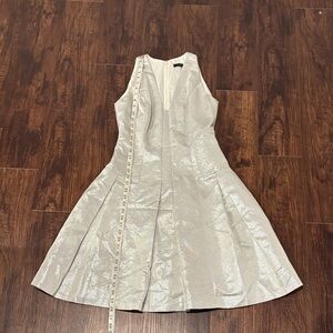 Carmen Marc Valvo Shimmering Silver Dress